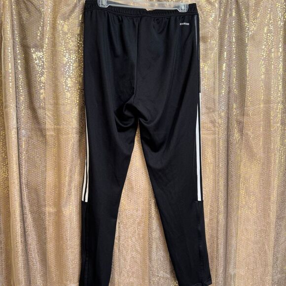 Adidas Aeroready Black Athletic Training Three Stripes Jogger Pants Medium - Picture 3 of 8